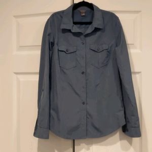 Eddie Bauer Blue Button Down Shirt size XS